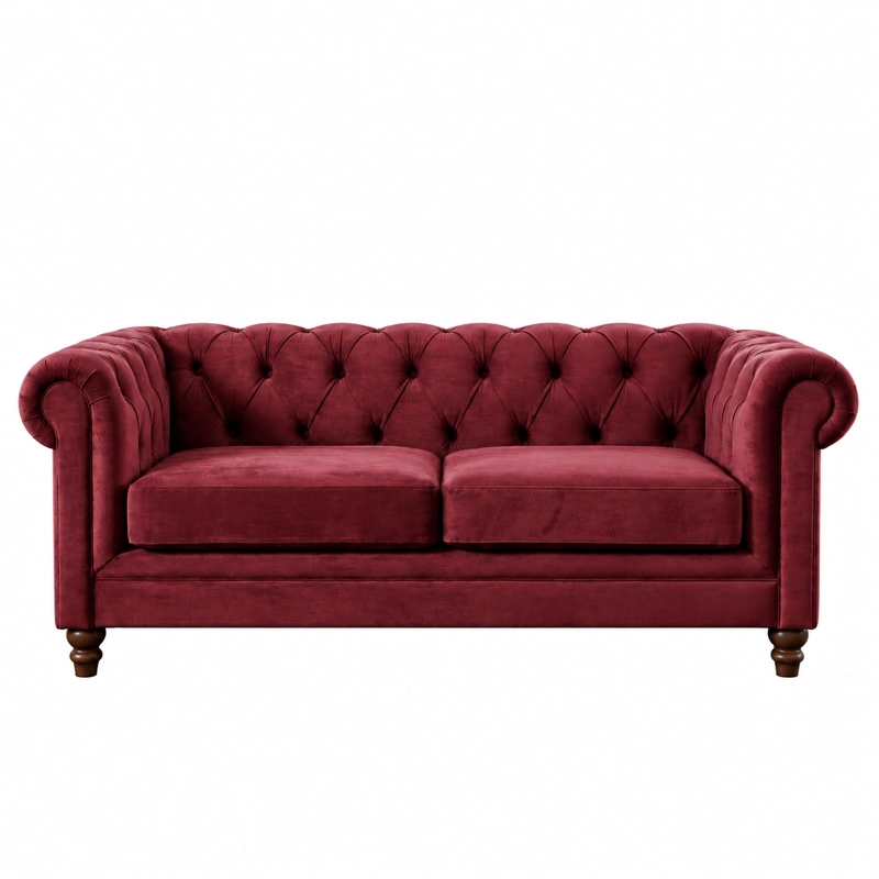 SOFÁ LATAM HOME FLORENCIA 3 CUERPOS BURDEO TELA VELVET - 2
