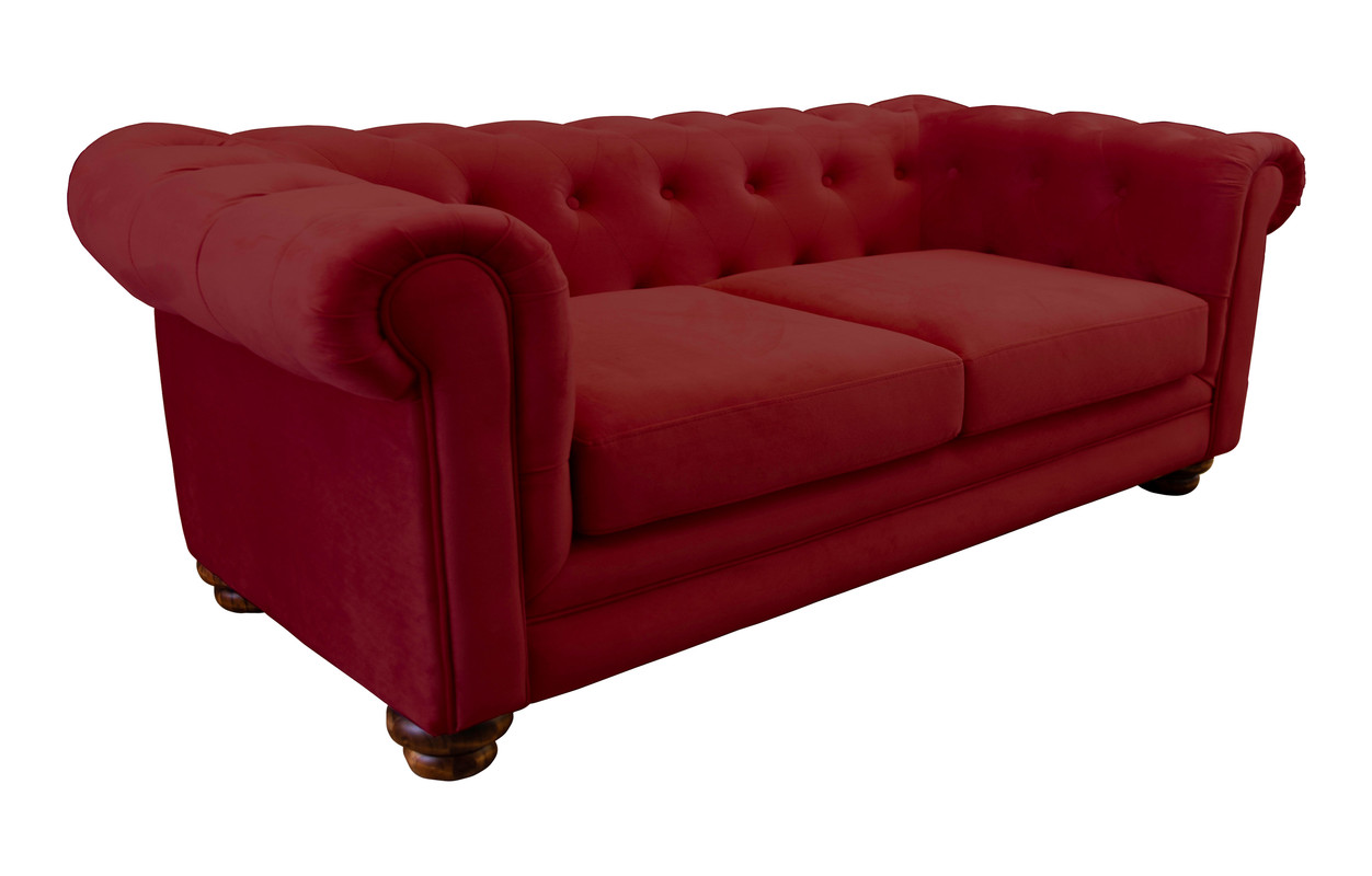 SOFÁ LATAM HOME FLORENCIA 3 CUERPOS BURDEO TELA VELVET - 2