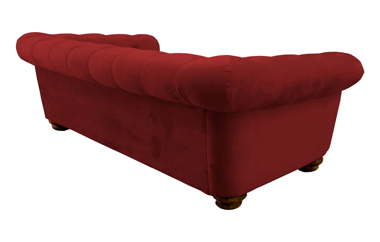 SOFÁ LATAM HOME FLORENCIA 3 CUERPOS BURDEO TELA VELVET - 3
