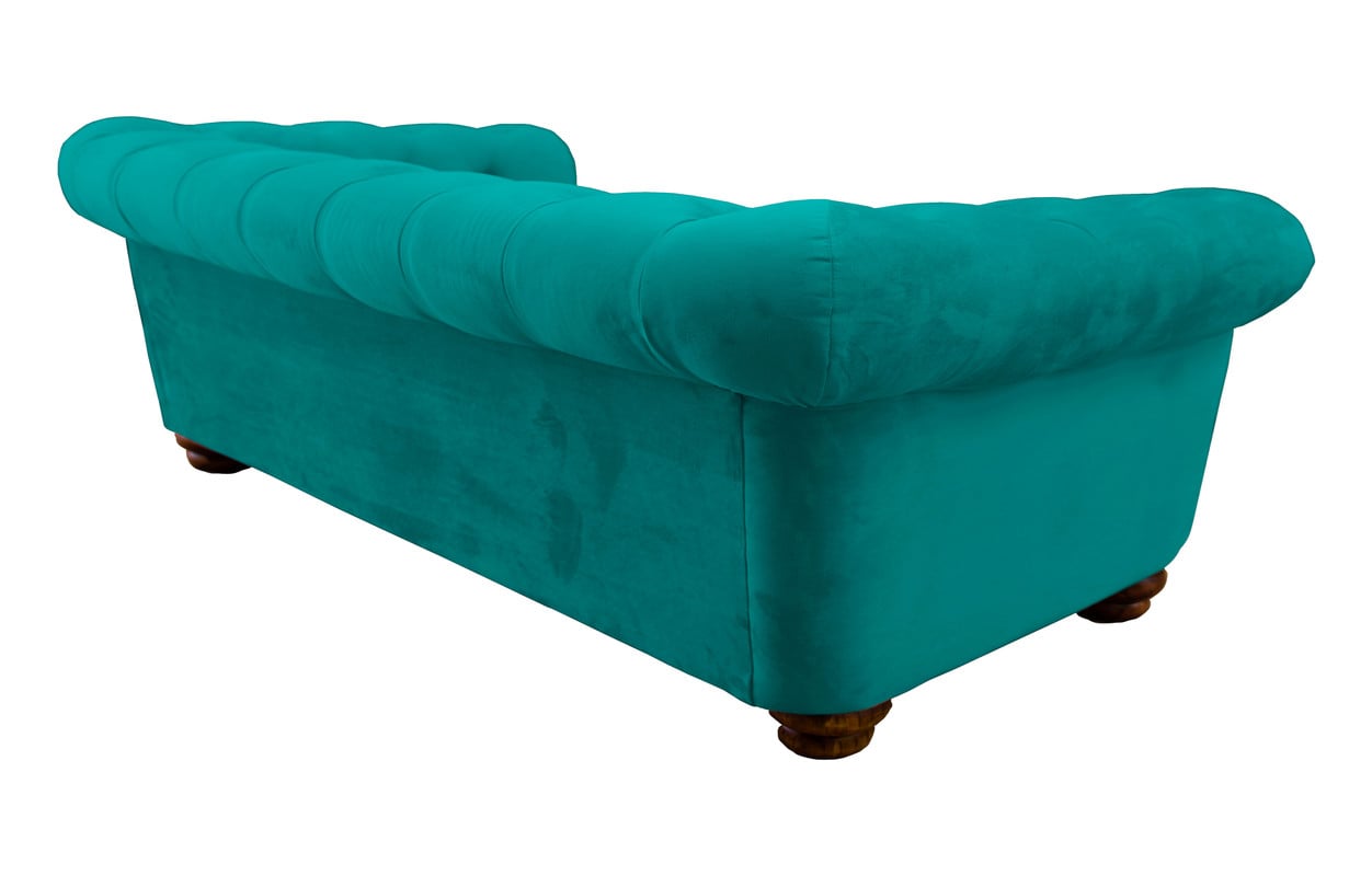 SOFÁ LATAM HOME FLORENCIA 3 CUERPOS TURQUESA TELA VELVET - 3
