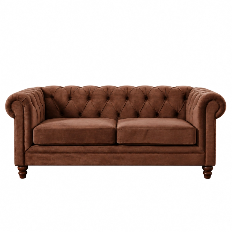 SOFÁ LATAM HOME FLORENCIA 3 CUERPOS CHOCOLATE TELA VELVET - 2