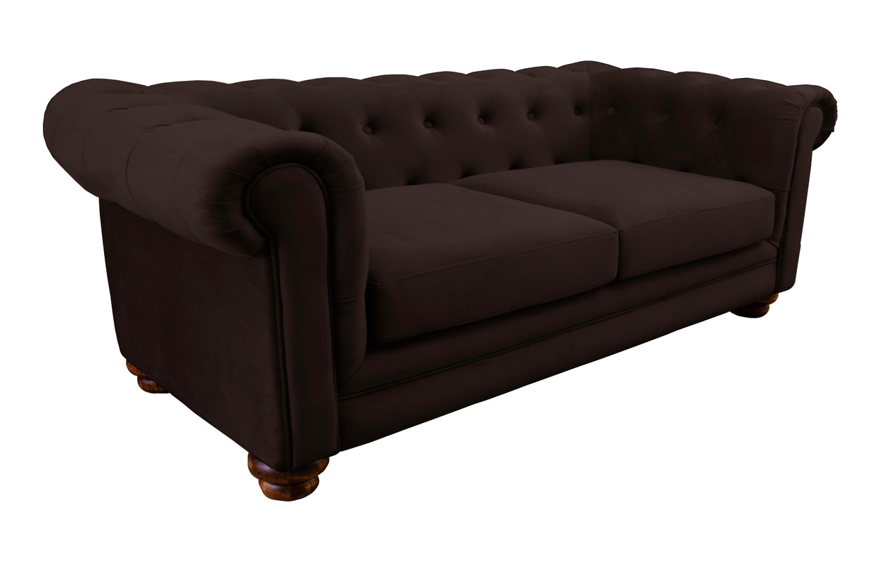 SOFÁ LATAM HOME FLORENCIA 3 CUERPOS CHOCOLATE TELA VELVET - 2