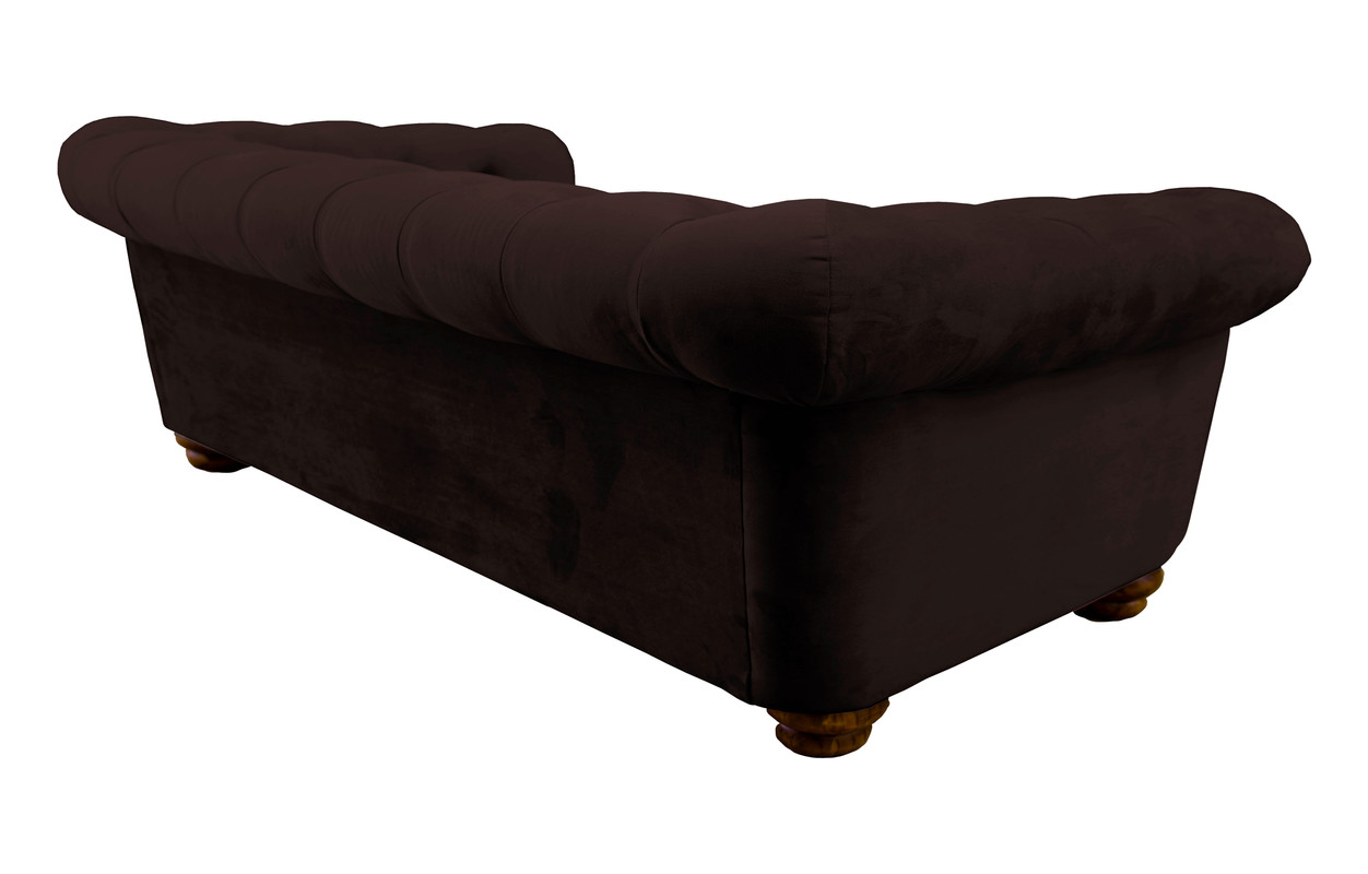 SOFÁ LATAM HOME FLORENCIA 3 CUERPOS CHOCOLATE TELA VELVET - 3