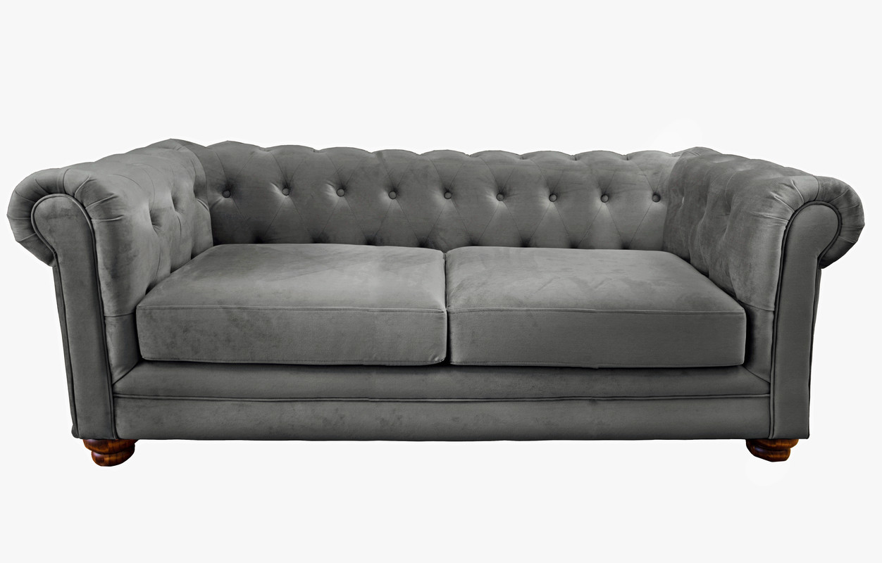 SOFÁ LATAM HOME FLORENCIA 3 CUERPOS GRIS TELA VELVET - 1