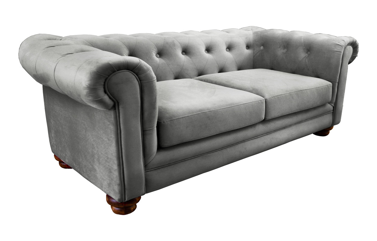 SOFÁ LATAM HOME FLORENCIA 3 CUERPOS GRIS TELA VELVET - 2