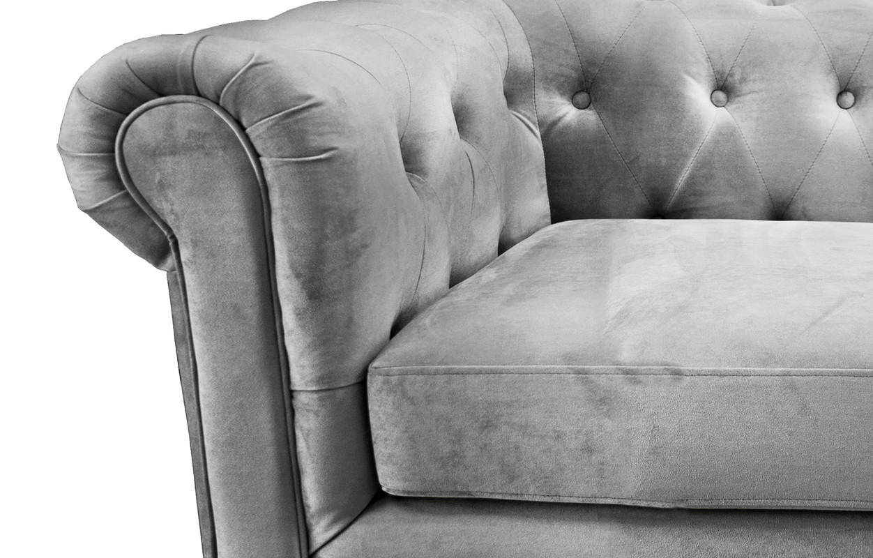 SOFÁ LATAM HOME FLORENCIA 3 CUERPOS GRIS TELA VELVET - 4