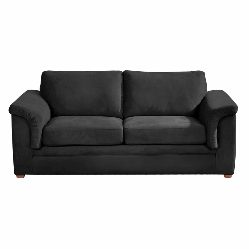 SOFÁ LATAM HOME ANCONA 3 CUERPOS NEGRO TELA VELVET - 3