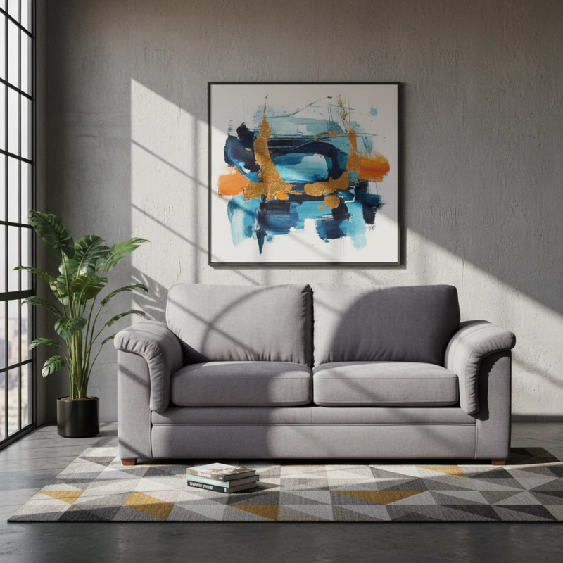 SOFÁ LATAM HOME ANCONA 3 CUERPOS GRIS TELA VELVET - 1