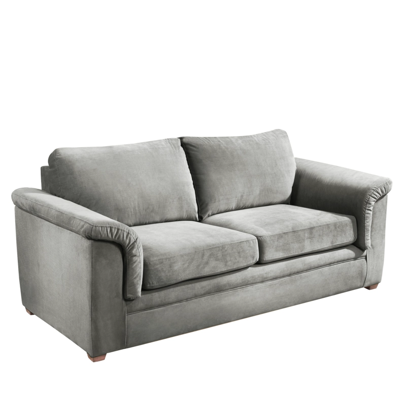 SOFÁ LATAM HOME ANCONA 3 CUERPOS GRIS TELA VELVET - 2