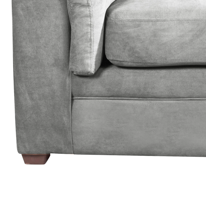 SOFÁ LATAM HOME ANCONA 3 CUERPOS GRIS TELA VELVET - 7