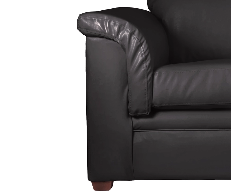 SOFÁ LATAM HOME ANCONA 3 CUERPOS NEGRO PU GRANO - 4
