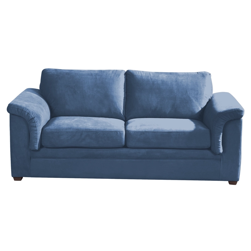 SOFÁ LATAM HOME ANCONA 3 CUERPOS AZUL PETROLEO TELA VELVET - 3