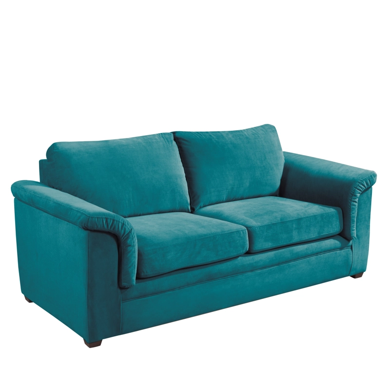 SOFÁ LATAM HOME ANCONA 3 CUERPOS TURQUESA TELA VELVET - 2
