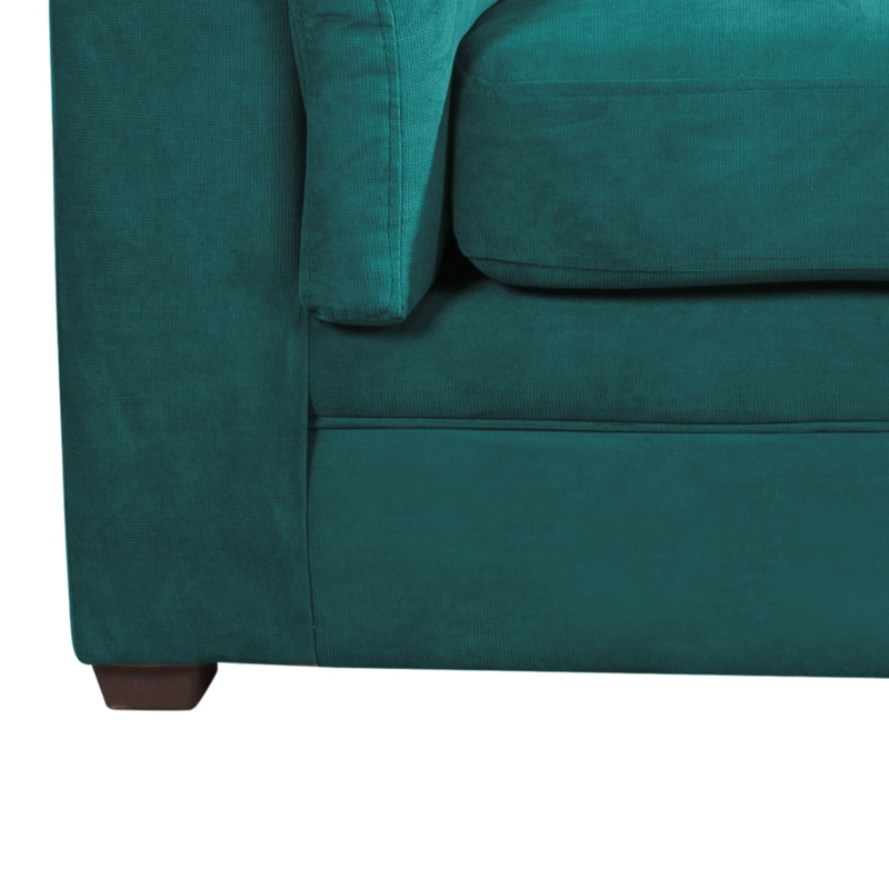 SOFÁ LATAM HOME ANCONA 3 CUERPOS TURQUESA TELA VELVET - 7