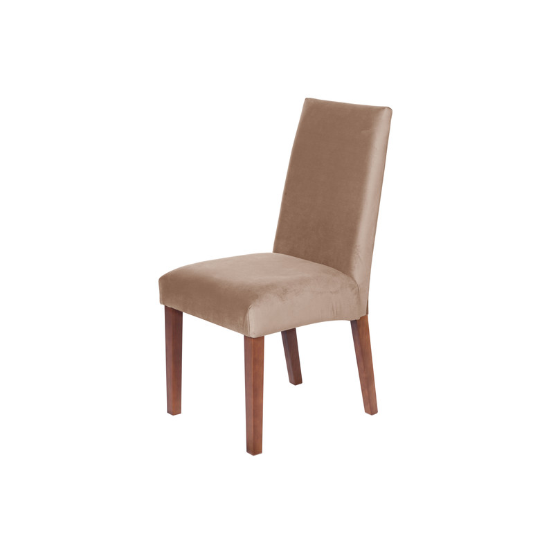 SILLA COMEDOR LATAM HOME CADIZ BEIGE TELA VELVET - 1