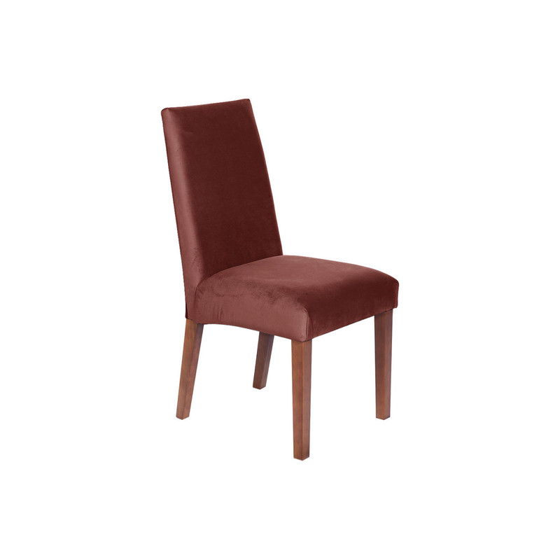 SILLA COMEDOR LATAM HOME CADIZ CHOCOLATE TELA VELVET - 3