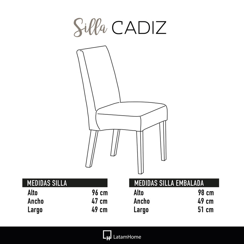 SILLA COMEDOR LATAM HOME CADIZ CHOCOLATE PU - 4