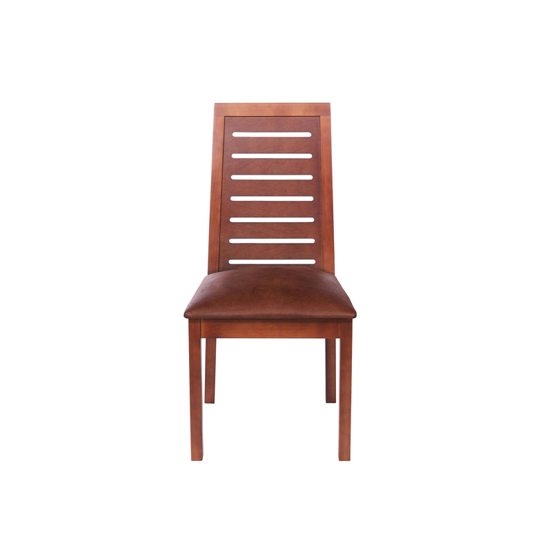 SILLA COMEDOR LATAM HOME TENERIFE CUERO CAFE KENTUCKY MORO - 2
