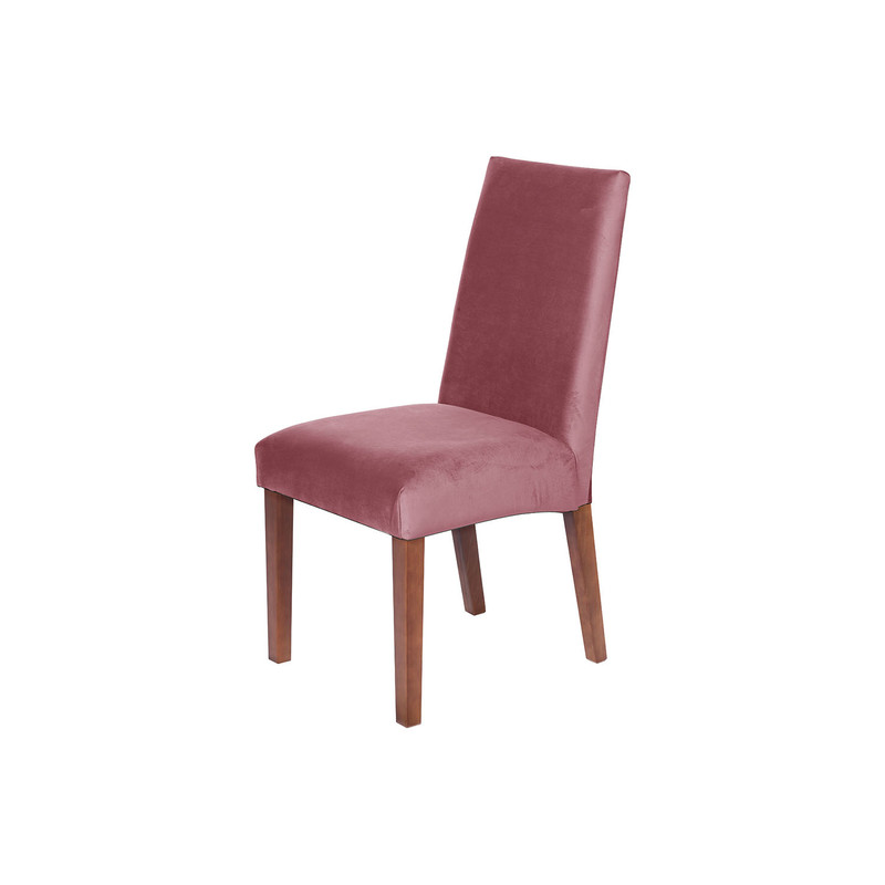 SILLA COMEDOR LATAM HOME CADIZ PALO ROSA TELA VELVET - 1