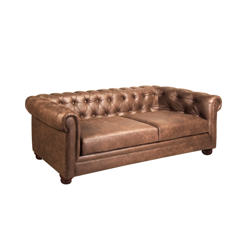 SOFA FLORENCIA 3 CUERPOS CUERO COLORADO CARAMELO - 3