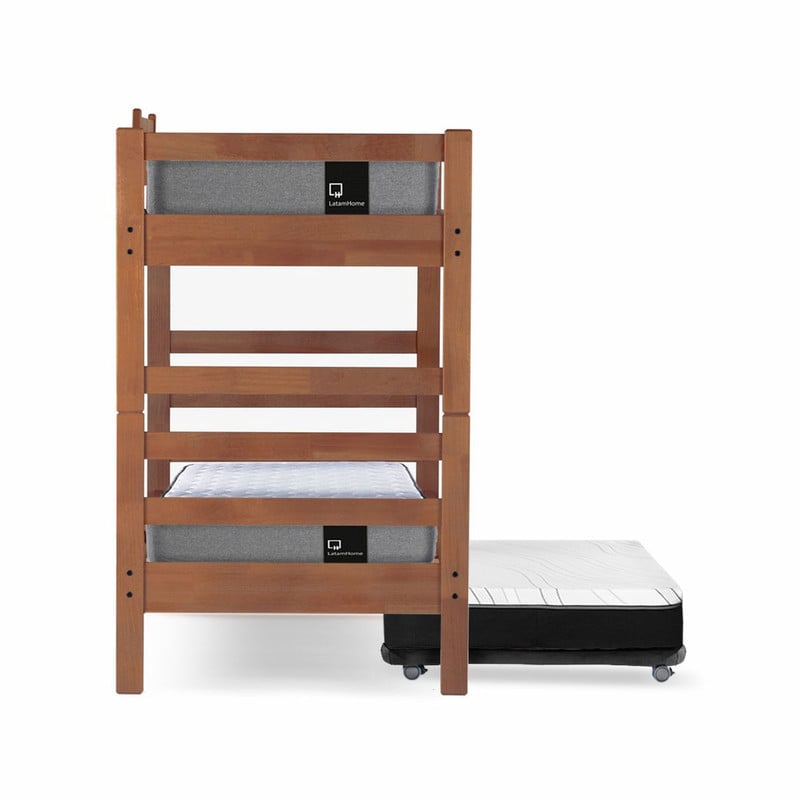 CAMAROTE TRIPLE ZEN NEGRO + COLCHONES BEST 1 PZA DESMONTABLE MADERA - 3
