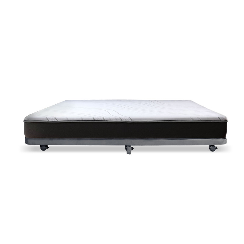 BASE CAMA NIDO 1 PZA 190 CM + COLCHON ZEN PRO TELA GRIS - 2