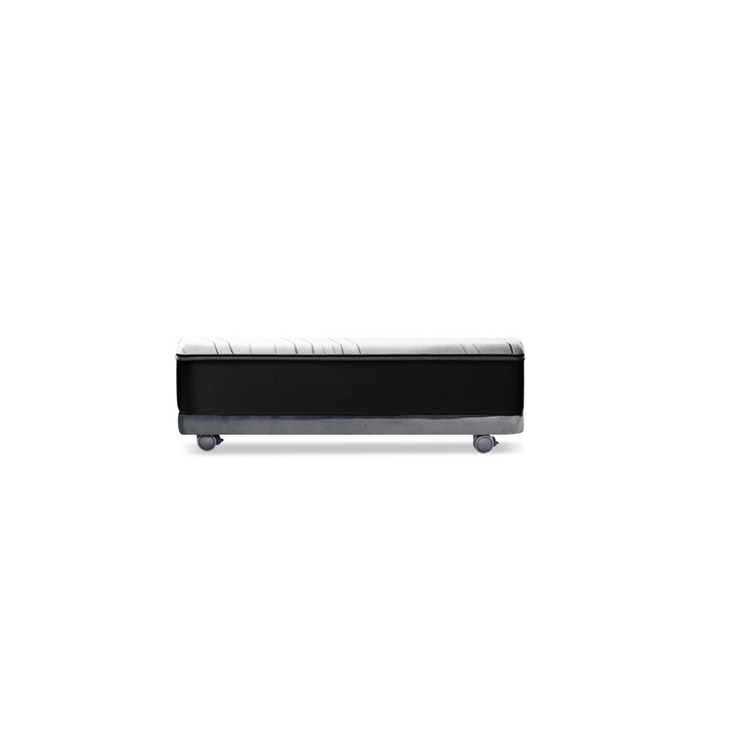 BASE CAMA NIDO 1 PZA 190 CM + COLCHON ZEN PRO TELA GRIS - 4