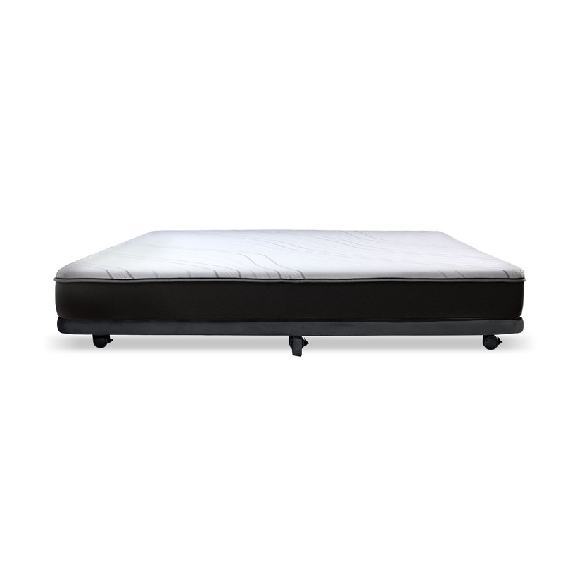 BASE CAMA NIDO 1 PZA 190 CM + COLCHON ZEN PRO TELA NEGRO - 2