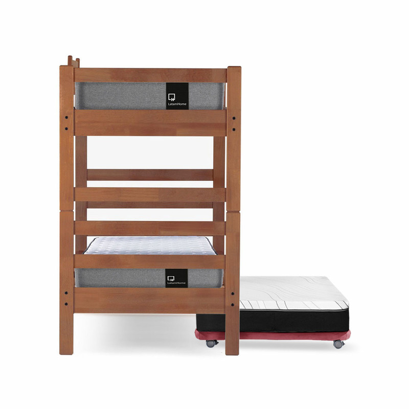 CAMAROTE TRIPLE ZEN PALO ROSA + COLCHONES BEST 1 PZA DESMONTABLE MADERA - 3