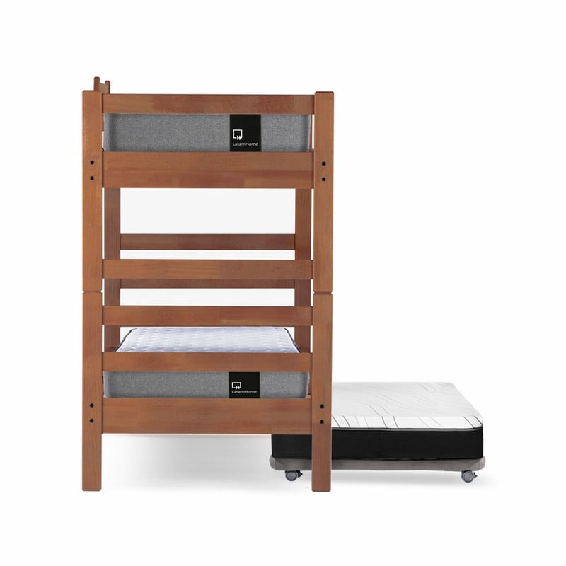 CAMAROTE TRIPLE ZEN GRIS + COLCHONES BEST 1 PZA DESMONTABLE MADERA - 3