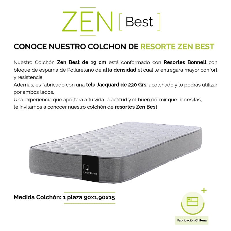 CAMAROTE TRIPLE ZEN GRIS + COLCHONES BEST 1 PZA DESMONTABLE MADERA - 4