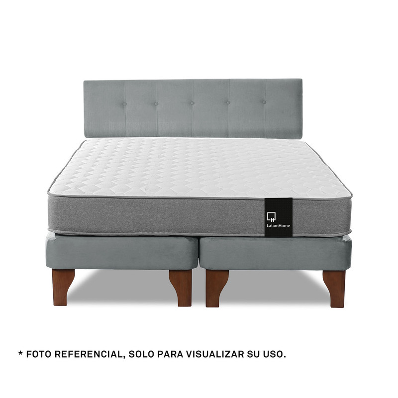 RESPALDO BEST TELA GRIS 2 PLAZAS - 4