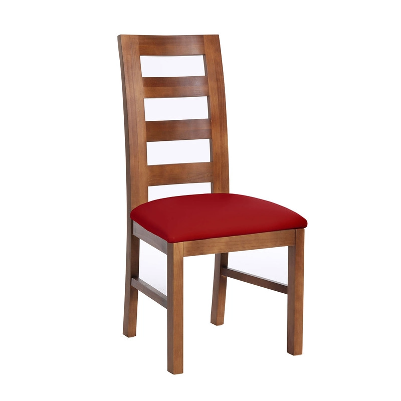 JUEGO DE COMEDOR MERIDA 6 SILLAS GRANADA  PU ROJO - 5