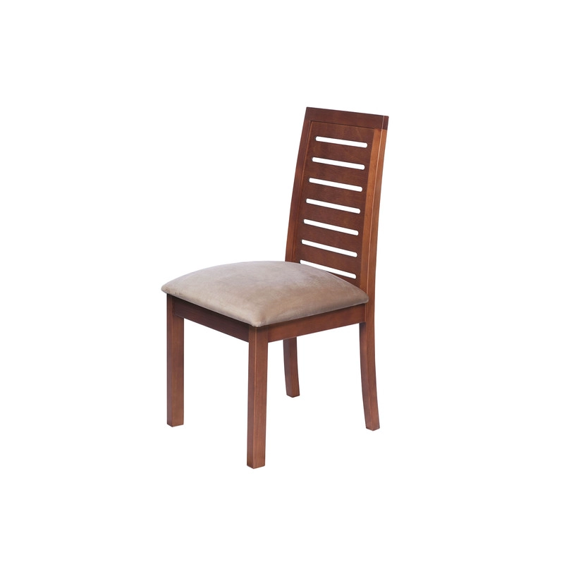 JUEGO DE COMEDOR MERIDA 6 SILLAS TENERIFE TELA VELVET BEIGE - 5