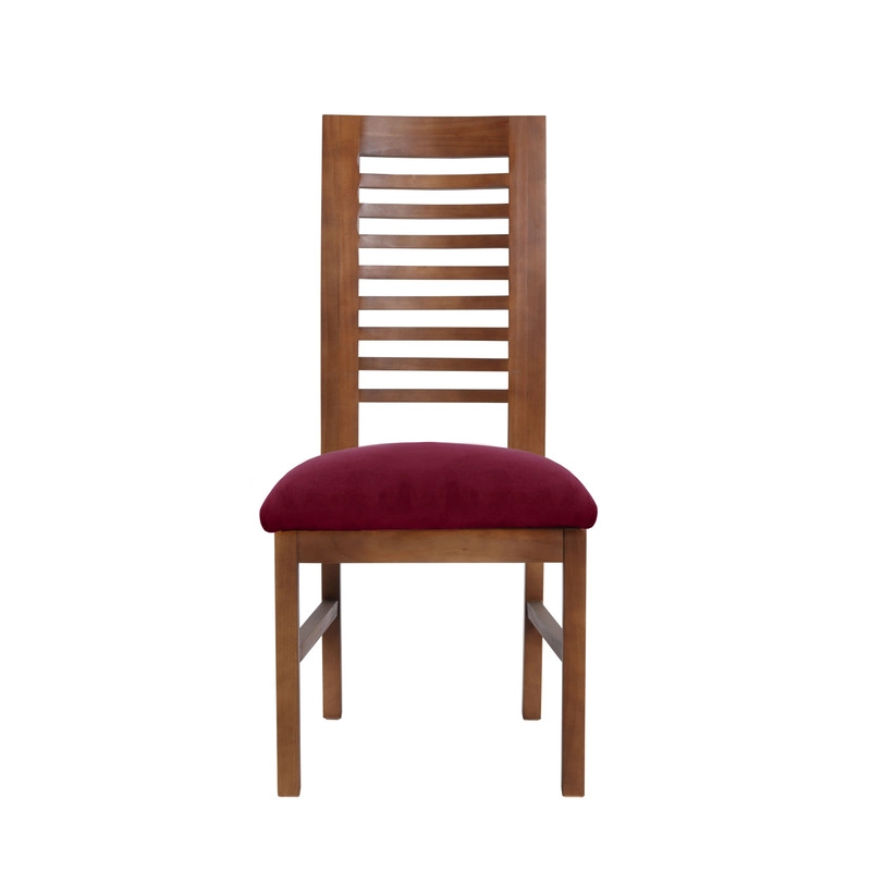 JUEGO DE COMEDOR MERIDA 6 SILLAS SALAMANCA TELA VELVET BURDEO - 3