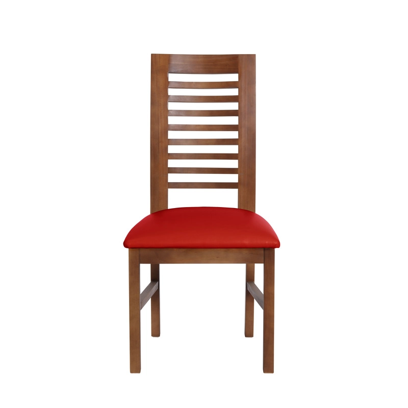 JUEGO DE COMEDOR ALICANTE 6 SILLAS SALAMANCA PU ROJO - 3