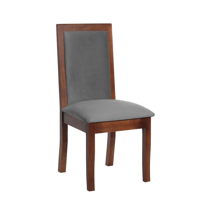 JUEGO DE COMEDOR SEVILLA 2 SILLAS GIRONA + 2 BANCAS TELA VELVET GRIS - 5