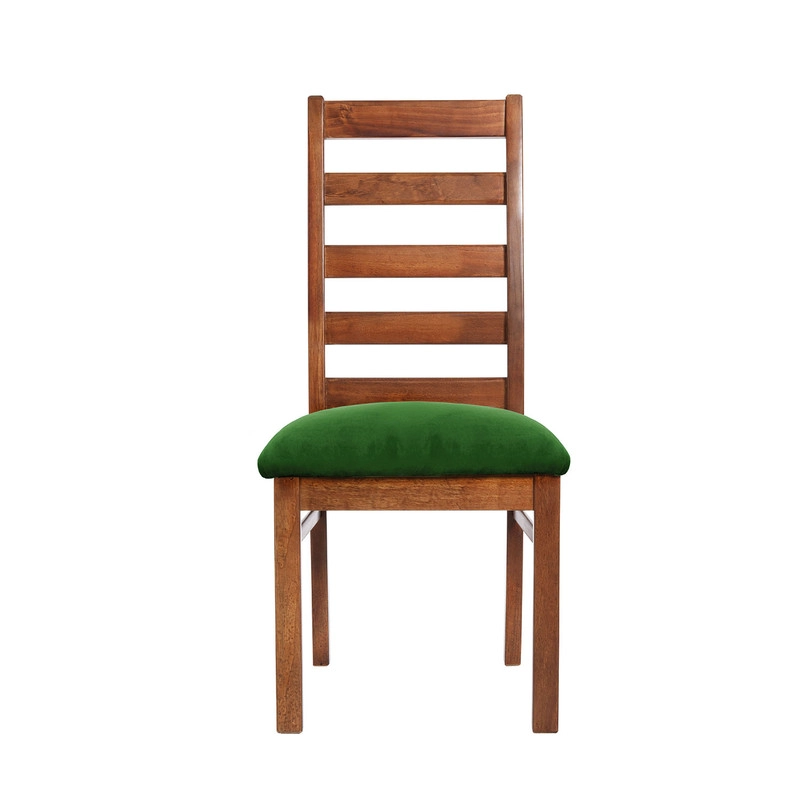 JUEGO DE COMEDOR ALICANTE 6 SILLAS BURGOS TELA VELVET VERDE - 3