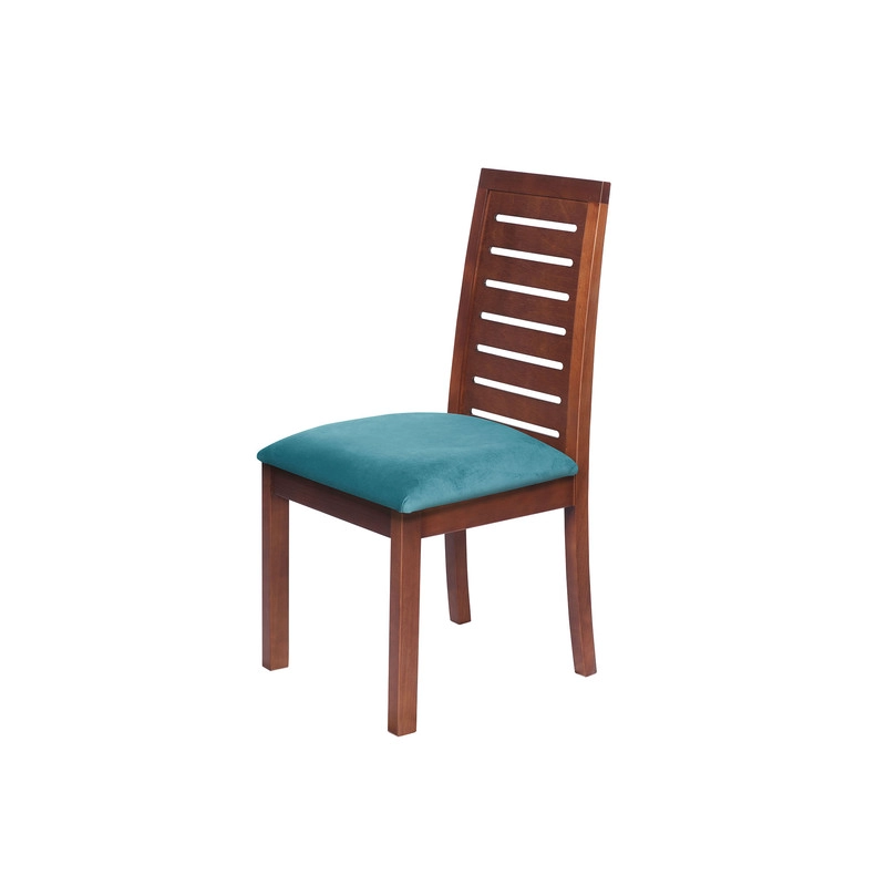JUEGO DE COMEDOR MERIDA 6 SILLAS TENERIFE TELA VELVET TURQUESA - 5