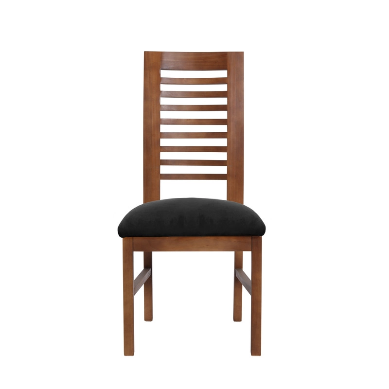 JUEGO DE COMEDOR MERIDA 6 SILLAS SALAMANCA TELA VELVET NEGRO - 3