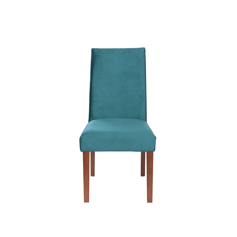 JUEGO DE COMEDOR MERIDA 6 SILLAS CADIZ TELA VELVET TURQUESA - 3