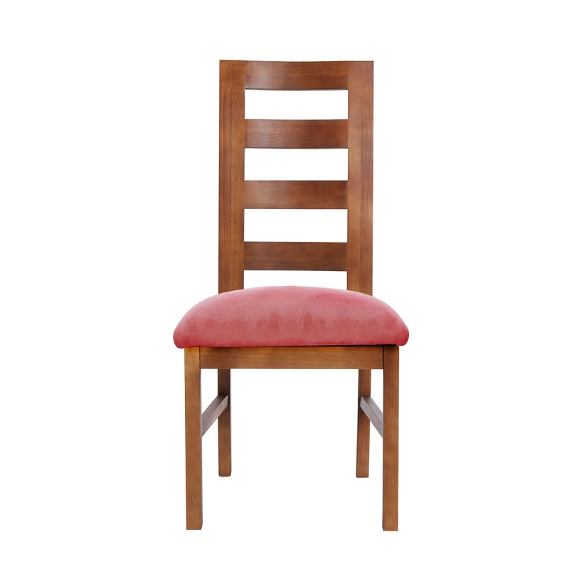 JUEGO DE COMEDOR MERIDA 6 SILLAS GRANADA  TELA VELVET PALO ROSA - 3