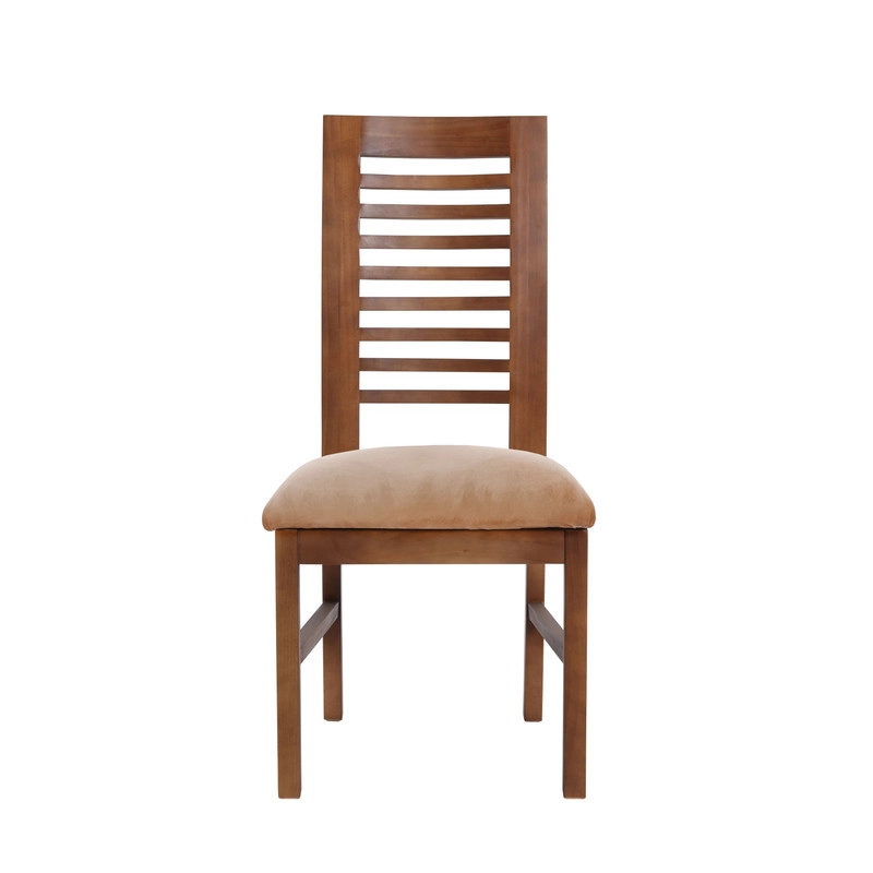 JUEGO DE COMEDOR ALICANTE 6 SILLAS SALAMANCA TELA VELVET BEIGE - 3