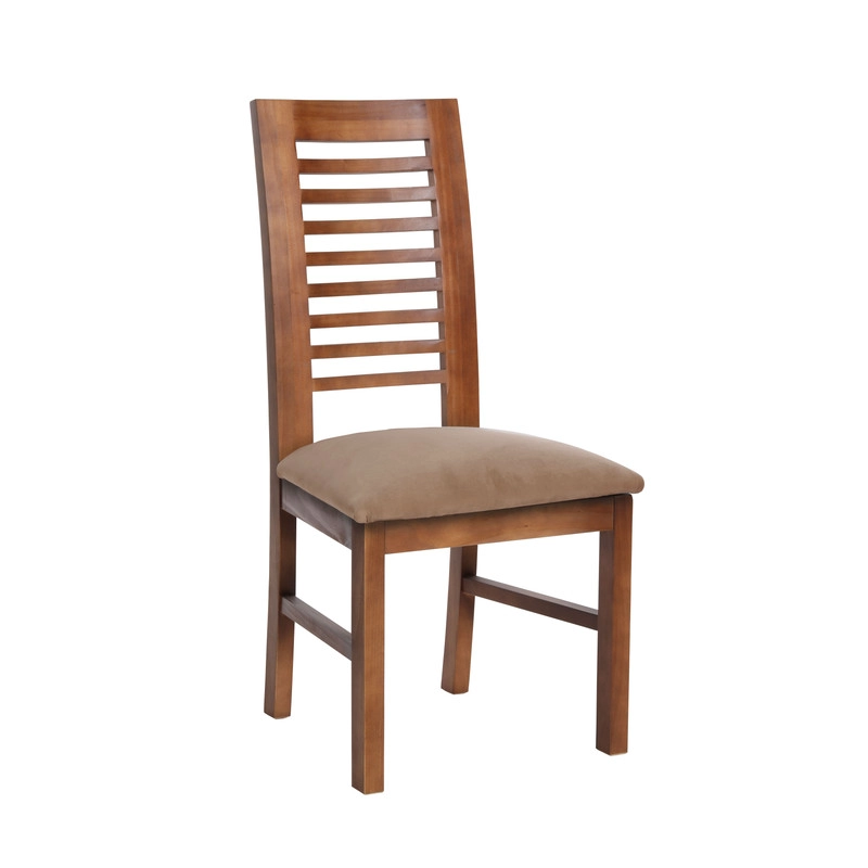 JUEGO DE COMEDOR ALICANTE 6 SILLAS SALAMANCA TELA VELVET BEIGE - 5