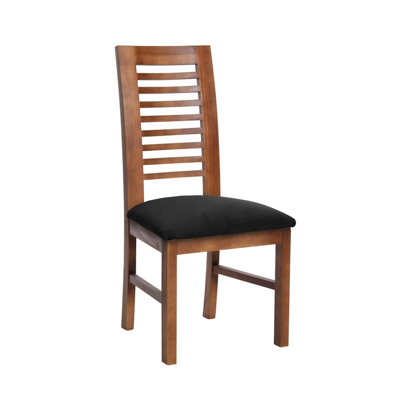 JUEGO DE COMEDOR SEVILLA 2 SILLAS SALAMANCA + 2 BANCAS TELA VELVET NEGRO - 5
