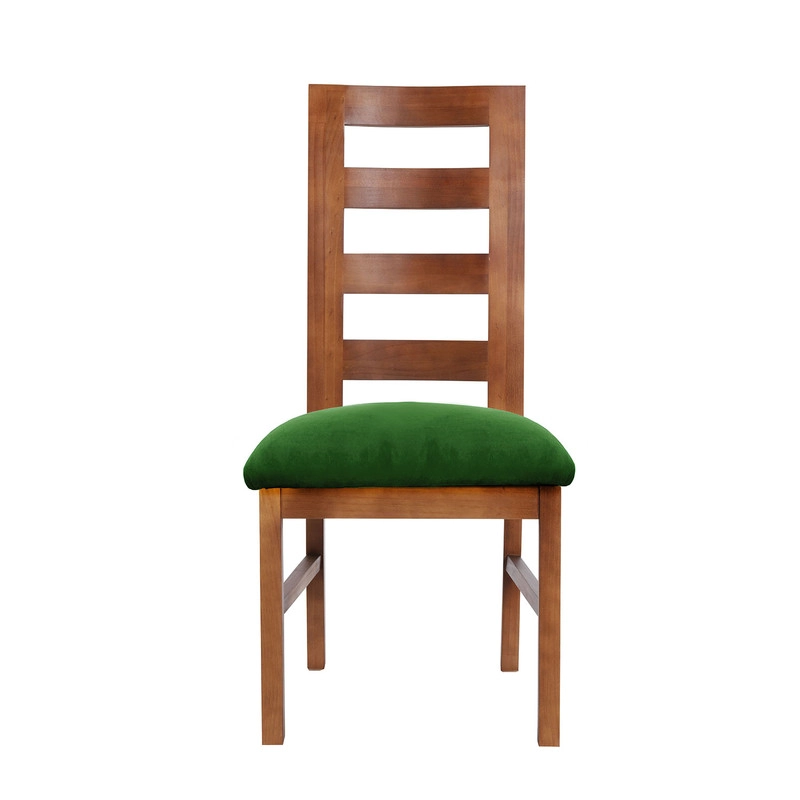 JUEGO DE COMEDOR MERIDA 6 SILLAS GRANADA  TELA VELVET VERDE - 3