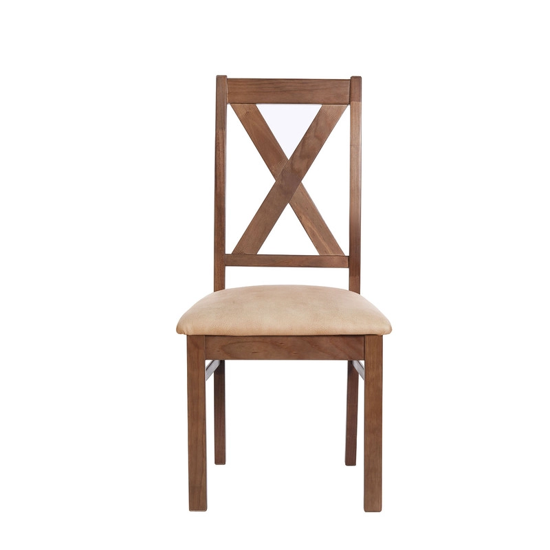 JUEGO DE COMEDOR ALICANTE 6 SILLAS SEGOVIA CUERO KENTUCKY  BEIGE - 3