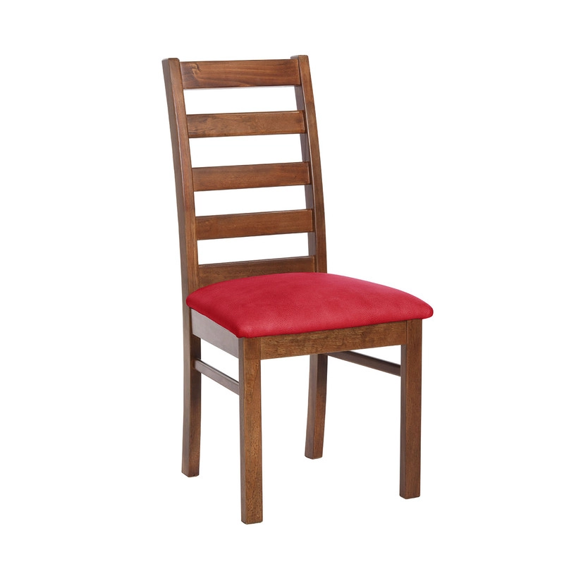 JUEGO DE COMEDOR MERIDA 6 SILLAS BURGOS CUERO KENTUCKY ROJO - 5