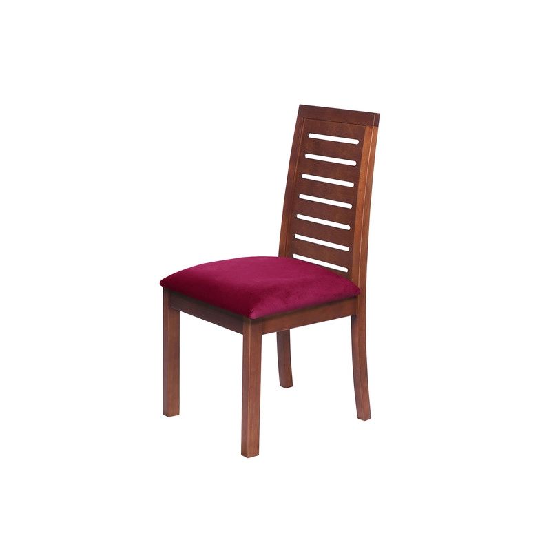 JUEGO DE COMEDOR ALICANTE 6 SILLAS TENERIFE TELA VELVET BURDEO - 5