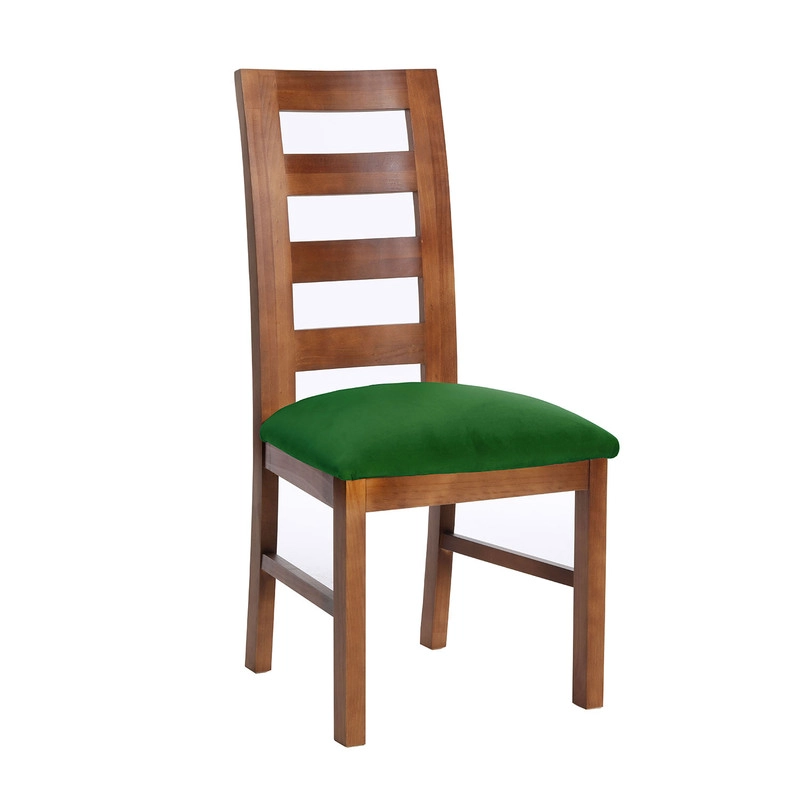 JUEGO DE COMEDOR ALICANTE 6 SILLAS GRANADA  TELA VELVET VERDE - 5